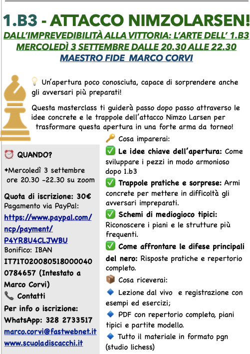  - Scuola di scacchi 